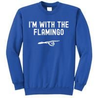 IM With The Flamingo Funny Halloween Spooky Skeleton Hand Funny Gift Sweatshirt