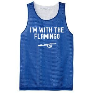 IM With The Flamingo Funny Halloween Spooky Skeleton Hand Funny Gift Mesh Reversible Basketball Jersey Tank