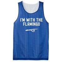 IM With The Flamingo Funny Halloween Spooky Skeleton Hand Funny Gift Mesh Reversible Basketball Jersey Tank