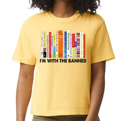 Im With The Banned Banned Books Reading Librarian Bookish Comfort Colors Boxy T-Shirt