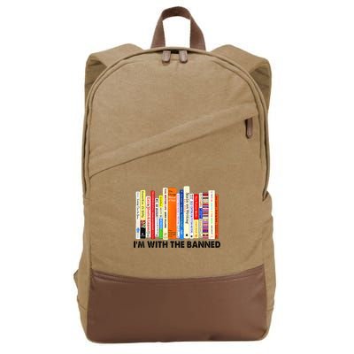 Im With The Banned Banned Books Reading Librarian Bookish Cotton Canvas Backpack