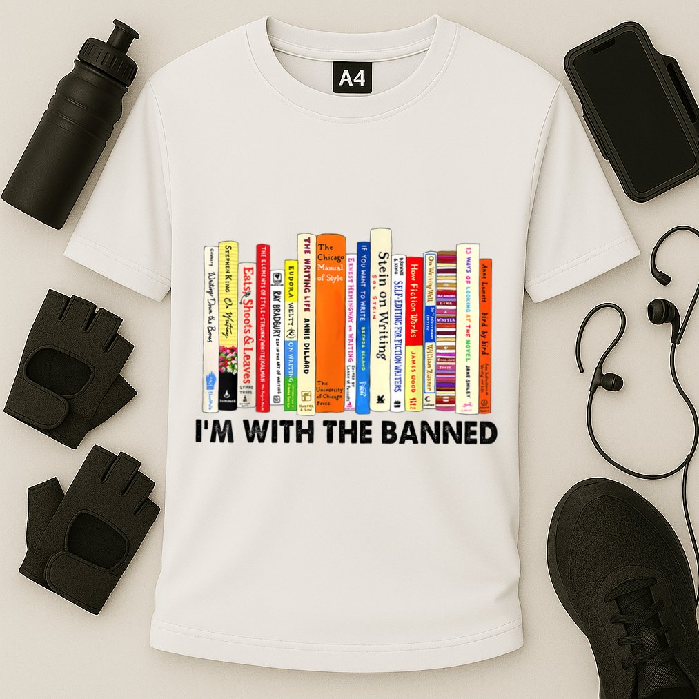 Im With The Banned Banned Books Reading Librarian Bookish Performance Shirt