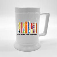 Im With The Banned Banned Books Reading Librarian Bookish Beer Stein