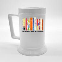 Im With The Banned Banned Books Reading Librarian Bookish Beer Stein