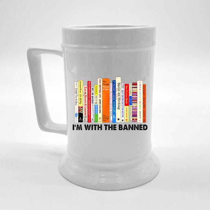 Im With The Banned Banned Books Reading Librarian Bookish Beer Stein