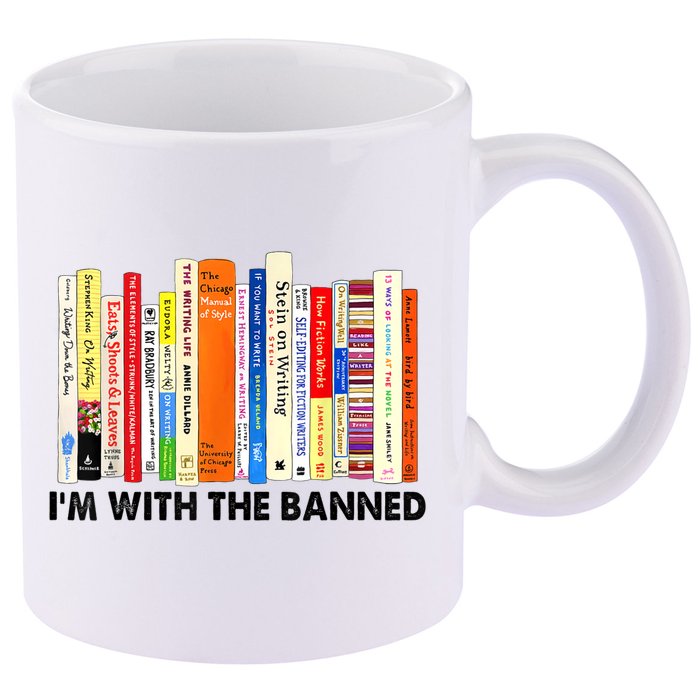 Im With The Banned Banned Books Reading Librarian Bookish 11oz C Handle Ceramic Mug