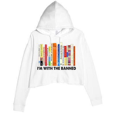 Im With The Banned Banned Books Reading Librarian Bookish Crop Fleece Hoodie