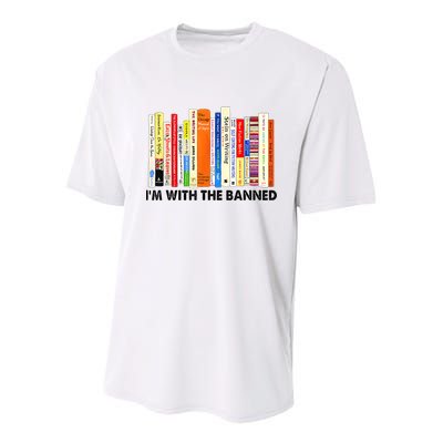 Im With The Banned Banned Books Reading Librarian Bookish Youth Performance Sprint T-Shirt
