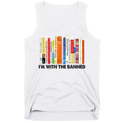 Im With The Banned Banned Books Reading Librarian Bookish Tank Top
