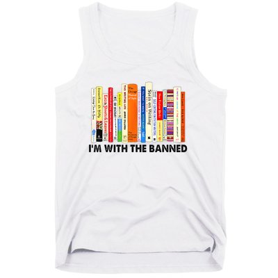 Im With The Banned Banned Books Reading Librarian Bookish Tank Top