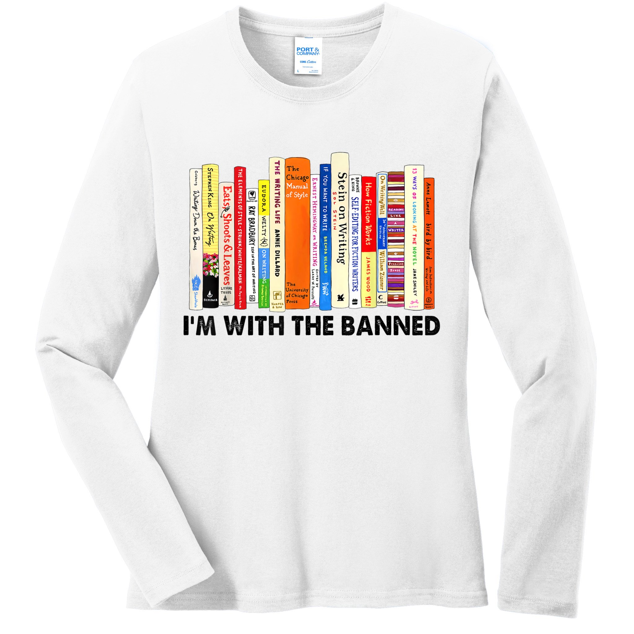 Im With The Banned Banned Books Reading Librarian Bookish Ladies Long Sleeve Shirt