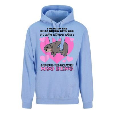 I Went To The Khao Kheow Zoo And Fell In Love With Moo Deng Unisex Surf Hoodie