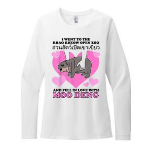 I Went To The Khao Kheow Zoo And Fell In Love With Moo Deng Womens CVC Long Sleeve Shirt