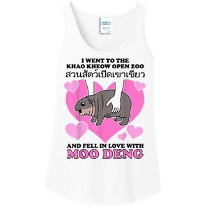 I Went To The Khao Kheow Zoo And Fell In Love With Moo Deng Ladies Essential Tank