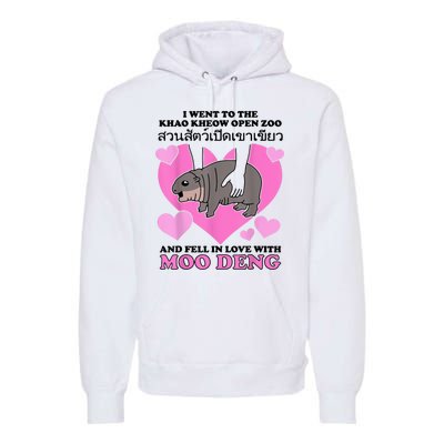 I Went To The Khao Kheow Zoo And Fell In Love With Moo Deng Premium Hoodie