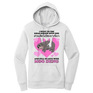 I Went To The Khao Kheow Zoo And Fell In Love With Moo Deng Women's Pullover Hoodie