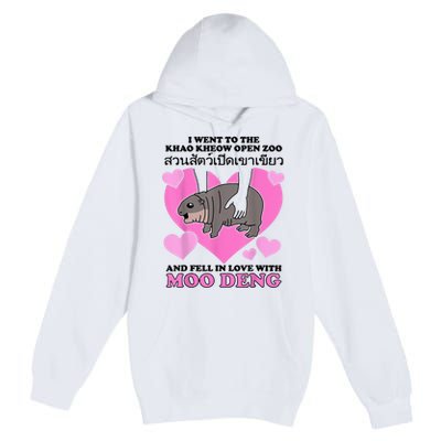 I Went To The Khao Kheow Zoo And Fell In Love With Moo Deng Premium Pullover Hoodie