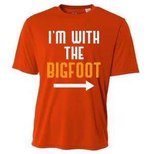 Im With The Bigfoot Costume Funny Halloween Couple Gift Cooling Performance Crew T-Shirt