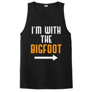 Im With The Bigfoot Costume Funny Halloween Couple Gift PosiCharge Competitor Tank