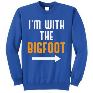 Im With The Bigfoot Costume Funny Halloween Couple Gift Sweatshirt