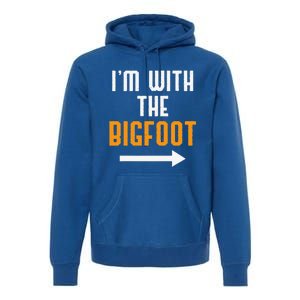 Im With The Bigfoot Costume Funny Halloween Couple Gift Premium Hoodie