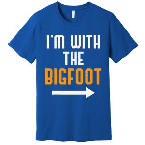 Im With The Bigfoot Costume Funny Halloween Couple Gift Premium T-Shirt