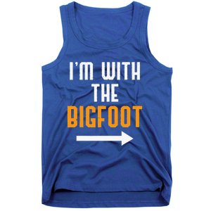 Im With The Bigfoot Costume Funny Halloween Couple Gift Tank Top