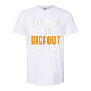 Im With The Bigfoot Costume Funny Halloween Couple Gift Softstyle CVC T-Shirt