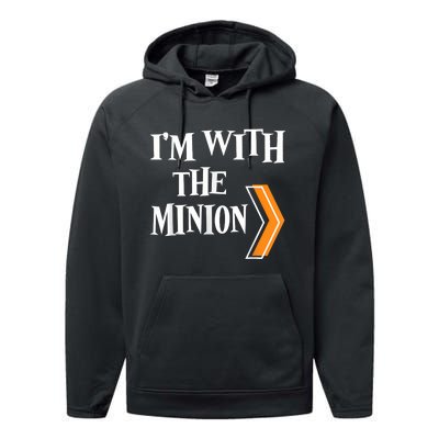 IM With The Minion Funny Couples Halloween Performance Fleece Hoodie