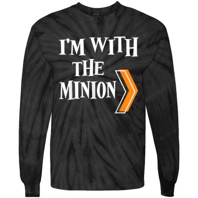 IM With The Minion Funny Couples Halloween Tie-Dye Long Sleeve Shirt