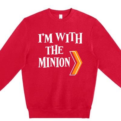 IM With The Minion Funny Couples Halloween Premium Crewneck Sweatshirt