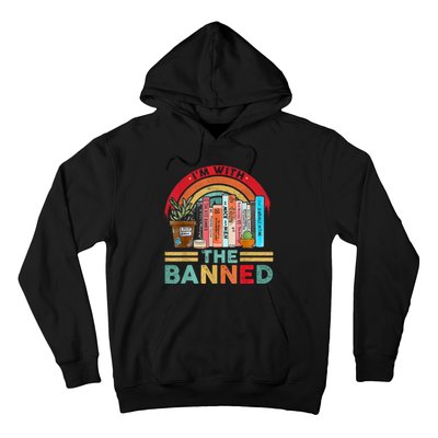 Im With The Banned Books I Read Banned Reader Books Lover Hoodie