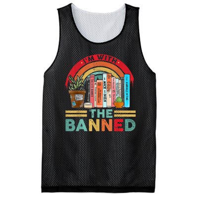 Im With The Banned Books I Read Banned Reader Books Lover Mesh Reversible Basketball Jersey Tank