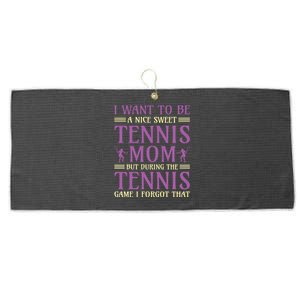 I Want To Be Nice Sweet Tennis Mom Large Microfiber Waffle Golf Towel