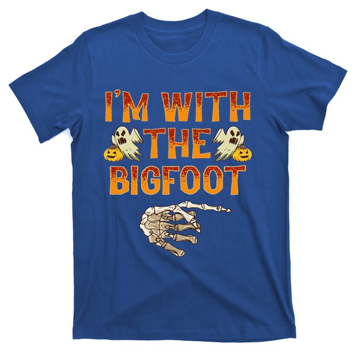 Im With The Bigfoot Costume Funny Halloween Couple T-Shirt