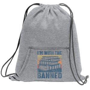 I'm with The Banned Funny Book Readers I Read Banned Books Sweatshirt Cinch Pack Bag