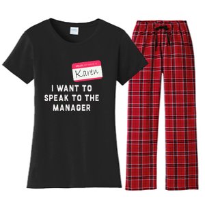 I Want To Speak To The Manager Karen Halloween Costume Women's Flannel Pajama Set