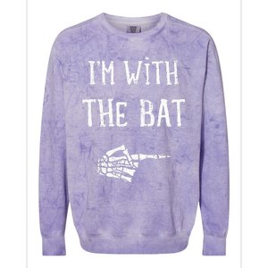 IM With The Bat Funny Matching Couple Costume Halloween Colorblast Crewneck Sweatshirt