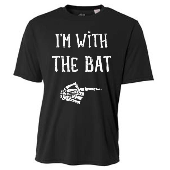 IM With The Bat Funny Matching Couple Costume Halloween Cooling Performance Crew T-Shirt