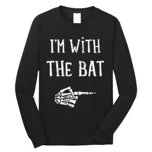 IM With The Bat Funny Matching Couple Costume Halloween Long Sleeve Shirt