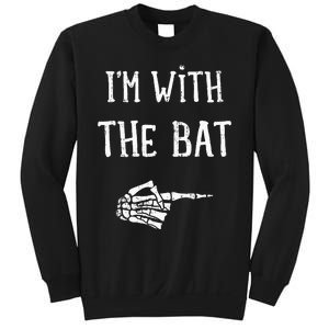 IM With The Bat Funny Matching Couple Costume Halloween Sweatshirt