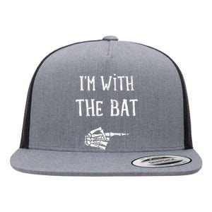 IM With The Bat Funny Matching Couple Costume Halloween Flat Bill Trucker Hat