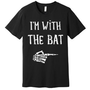 IM With The Bat Funny Matching Couple Costume Halloween Premium T-Shirt