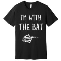 IM With The Bat Funny Matching Couple Costume Halloween Premium T-Shirt