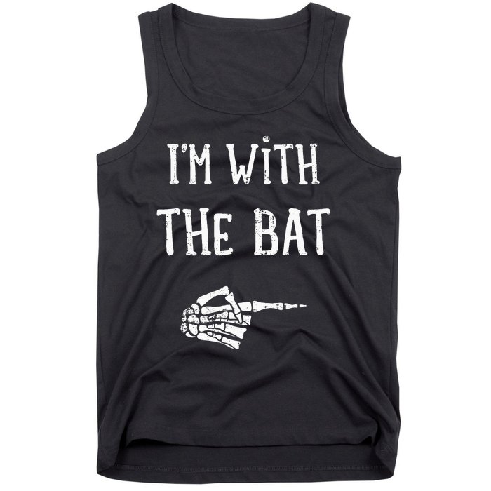 IM With The Bat Funny Matching Couple Costume Halloween Tank Top