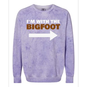 Im With The Bigfoot Fun Matching Halloween Couple Costume Colorblast Crewneck Sweatshirt