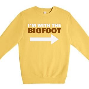 Im With The Bigfoot Fun Matching Halloween Couple Costume Premium Crewneck Sweatshirt