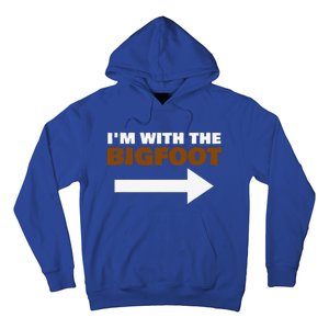 Im With The Bigfoot Fun Matching Halloween Couple Costume Hoodie