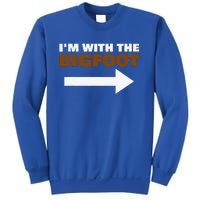 Im With The Bigfoot Fun Matching Halloween Couple Costume Sweatshirt