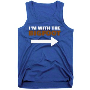 Im With The Bigfoot Fun Matching Halloween Couple Costume Tank Top